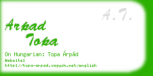 arpad topa business card
