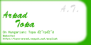 arpad topa business card